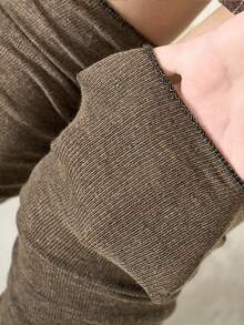 1/2/3/4/5 Pairs Women Solid Color Vertical Striped Thigh High Socks, Fashion JK Style, Comfortable & Breathable