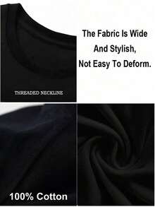 100% Cotton Merry Christmas Tree Buffalo Plaid Red White Green T-Shirt, Casual Crew Neck Short Sleeve Comfort Tee Top For Spring & Summer Women's Clothing - 黑色 - 查看 4