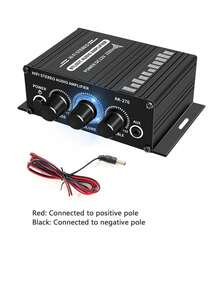 AK-270迷你双声道汽车立体声功放，家庭影院音响系统，12V立体声功放，带低音和高音调节。