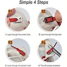 4/10 Stücke Edelstahl Schnürsenkel Schnallen ohne Binden - Unsichtbare japanische Stil Metall Accessoires, einfach zu befestigen, geeignet für alle Schuhtypen, Schuh Accessoires