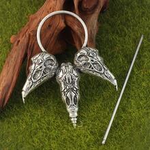 [Viking Hairpin] Vintage Viking Hairpin| 1pc Animal Hairpin Women Spiritual Hair Accessories Women Jewelry - 古董銀器 - 查看 6