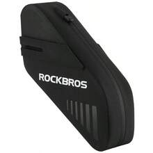 ROCKBROS 1 件山地自行车座包鞍包尾包前车架包尼龙自行车包 - 黑色 - 查看 6