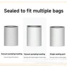 RAF RAF Rechargeable Vacuum Sealer, Food Vacuum Protector 1500mAh Lithium Battery, Food Vacuum Sealing Equipment, Automatic Vacuum Sealer, LED Indicator Light And Air Sealing System To Keep Food Fresh For A Longer Time, Intelligent Display Operation, Essential For Keeping Food Fresh And Moisture-Proof, Ideal Choice For Kitchen And Outdoor Use, Fruits, Vegetables And Meat Both Dry And Wet Powder Surfaces Can Be Sealed