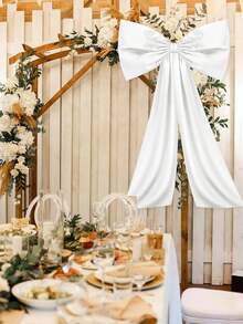 1 件超大蝴蝶结装饰，丝绸大蝴蝶结，适用于生日派对背景、房间墙面装饰、巨型丝带挂饰礼物、墙面装饰拍照道具，完美适用于新娘送礼会、婚礼派对装饰、户外派对装饰、门饰。圣诞装饰家居圣诞礼物圣诞装饰品 - 彩色 - 查看 9