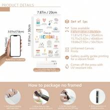 1 pieza Citas en español Cosas para recordar Arte de pared para niños Decoración de oficina de terapia en español Lienzos Arte de pared Carteles, Rincón tranquilizante en español Decoración de habitación de bebé