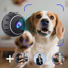 1pc Mini Wireless Camera, Night Vision WIFI Baby Monitor, Smart Home Indoor And Outdoor Mini Wireless Camera, Home Security Mini Surveillance Camera, HD IP Wireless Camera, Night Vision Camera. Suitable For Home Security. Outdoor Records