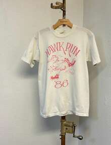 70s 80s Vintage Ink Print T Shirt Size M 443343 - 白色 - 查看 1