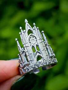 New Vintage Gothic Style Ring, Fashion Creative Holiday Gift, Personalized Jewelry Castle - Castle - View 5