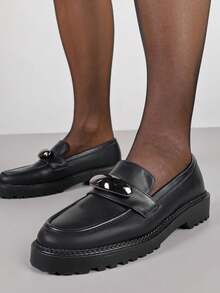 Mocasines Vices con plantilla y decoración metálica - Negro - Ver 4