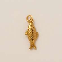 1 件动物系列海豚海龟鱼海马贝壳海螺鲸鱼蝎子不锈钢 DIY 吊坠，镀 18K 金，DIY 珠宝配饰项链配饰、手链配饰、钥匙扣配饰，易于搭配，适合日常休闲节日作为精美的护身符吊坠，适合送给妻子和母亲。 - 金色 - 查看 27