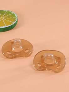 KUNT 1pc Baby Silicone Pacifier, Infant Nipple Soother With Round Head, Wide Mouth Nipple With Dust Cover - Multicolor - View 19