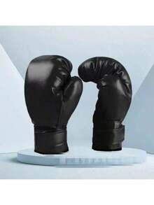 1 Paar professionelle Boxhandschuhe, in Erwachsenen- und Kindgrößen erhältlich, in Schwarz und Rot, mit Handgelenkschutz, geeignet für Boxclub, Sandsacktraining, MMA, Taekwondo, Boxkämpfe, tolle Geschenkidee, hochwertig zu erschwinglichem Preis