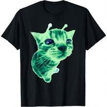 Gnarp Cat Silly Alien Cat Meme Brainrot Meme T, Adult Kid T-Shirt - Đen 2 - Xem 1