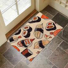 Sushi Pattern Indoor Door Mat For Entryway, 17x29.5 Inch, Fun Food Floor Doormat For Home Dr, Non-Slip Rug Mat For Living Room, Kitchen, Bedroom, Gifts For Lover,18561020