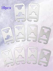 4/10 Stücke Edelstahl Schnürsenkel Schnallen ohne Binden - Unsichtbare japanische Stil Metall Accessoires, einfach zu befestigen, geeignet für alle Schuhtypen, Schuh Accessoires