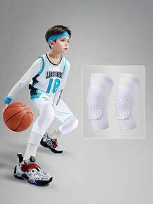 1 对儿童加厚蜂窝防撞护膝，适合跳舞、足球、篮球、跑步和其他户外运动 - 彩色 - 查看 8