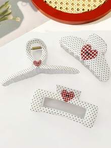 3 eleganckie spinki do włosów w kształcie serca i kokardy, uniwersalne spinki do włosów dla kobiet, jesienne akcesoria do włosów, eleganckie spinki do włosów, zimowe spinki do włosów, modna kopertówka do włosów