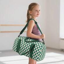 BLUBOON Bolsa de lona para niñas y niños, bonita bolsa de gimnasio con compartimento para zapatos y separación para objetos húmedos, impermeable, para deportes durante la noche - Beige Floral Grande 157 - Ver 10