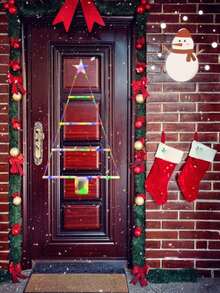 1 pezzo Luce a scaletta LED natalizia, decorazione luminosa a LED alimentata a batteria, ornamento per albero di Natale, decorazione appesa al camino, decorazione natalizia, albero di Natale, decorazione, illuminazione, luce LED, decorazione da parete per camera da letto e soggiorno, finestra, esterno, interno, giardino, recinzione, ingresso, vacanze, Natale, regalo di Natale, decorazione albero di Natale, Ringraziamento, matrimonio, compleanno, festa, Ognissanti, decorazione da parete (batterie non incluse)