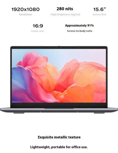 Portátil de oficina y negocios Lenovo Yinengzhe P15H N100 con Intel Core N100, configuración estándar de 8GB+256GB, pantalla de 15.6", incluye adaptador