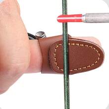 1pc Adjustable Archery Finger Guard, Dual-Layer Thickened Leather, Anti-Slip, Durable For Bow Shooting - Multicolor - View 3