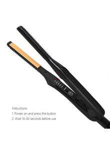 二合一迷你直发器/卷发器，小巧的直板造型工具 - 美規A型插(110-127V) - 查看 4