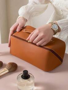 Customized Makeup Bag, Zipper Design Large Opening Makeup Pouch, Reusable Cosmetic Bag Suitable For Toiletries, Skincare And Accessories, Perfect For Travel, Cruise, Airplane, Dorm Use, Ideal Personalized Gift For Women, Girlfriend, Family, Kids, Pink Girls, Great For Anniversary, Christmas, Holiday/Vacation, School, Outdoor Activities/Travel/Hiking/Sports/Climbing - Multicolor - View 12