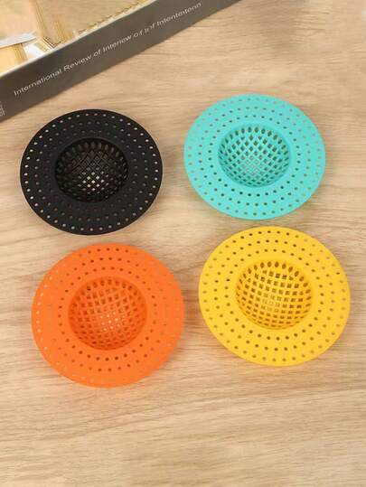 1/5 pièces Filtre de drain d'évier, filtre d'évier de cuisine, filtre de drain de salle de bain, filtre de drain de sol, filtre anti-bouchon, couvercle anti-bouchon et anti-nuisibles pour toilette, passoire d'évier de cuisine, couvercle anti-nuisibles, collecteur d'aliments, capteur de cheveux, filtre de prévention des bouchons d'aliments et de débris avec maille, convient pour la douche, la salle de bain, la buanderie