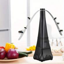 Palo de mosquitero eléctrico  con viento de 3 modos, giro de 360°, alimentado por batería para uso interior/exterior - Portátil, sin batería incluida, perfecto para camping y fiestas, control de plagas en interiores, diseño moderno, construcción duradera - Oscuro - Ver 4