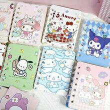 4 Pcs/2 Pcs Sanrio Hello Kitty, Cinnamon Dog, Kuromi, And Girly Heart A5/A7 Spiral Notebooks. High-Value Series Notebooks, Cute Exercise Books. Student Stationery - Thick, Cute Cartoon-Themed Daily Manual.