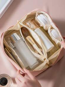 Customized Makeup Bag, Zipper Design Large Opening Makeup Pouch, Reusable Cosmetic Bag Suitable For Toiletries, Skincare And Accessories, Perfect For Travel, Cruise, Airplane, Dorm Use, Ideal Personalized Gift For Women, Girlfriend, Family, Kids, Pink Girls, Great For Anniversary, Christmas, Holiday/Vacation, School, Outdoor Activities/Travel/Hiking/Sports/Climbing - Multicolor - View 10