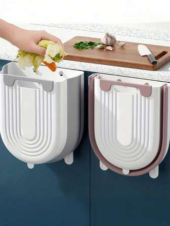 1pc Space-Saving Foldable Trash Can: Versatile, -Friendly & Portable For Kitchen, Car, Bathroom - Enhance Your D,Kitchen,Bathroom,Home,Household Suppliers