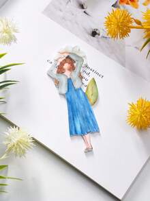 5 Stücke bunter Blumenmädchen-förmiger Dekorations-Set, aus Acrylmaterial festliche Atmosphäre Hängeornamente, geeignet für Feiertagspartyszenen, Heimdekoration, Garten, Hof, Wanddekoration