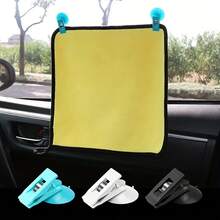 2pcs Portable Car Suction Cup Clip: Car Interior Window Suction Cup - Detachable Sunshade Ticket Car Accessories Bracket