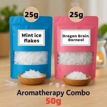 2 piezas Conjunto de fragancias de Mentol Natural + Borneol, Extracto de planta pura, Desbloquea el código de enfriamiento del verano, Inicia un festín olfativo refrescante y calmante, Extiende la frescura por todas partes, Adecuado para el hogar, el baño, el sueño, el yoga, la meditación, la relajación, al aire libre, la purificación del aire de la oficina, el alivio del estrés, perfecto como regalo de vacaciones, sin plumas