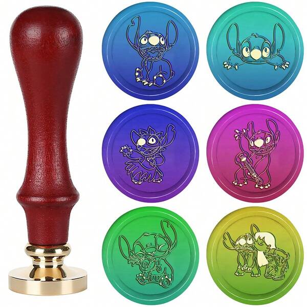 Disney 1 قطعة من طوابع الشمع من السلسلة، طابع شمع من النحاس لختم الأظرفة والأختام الخاصة بعيد الميلاد والحفلات، مجموعة طوابع شمع، هدية طابع شمع