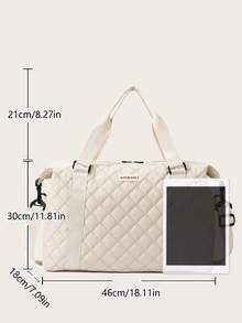 1 件超大容量可折叠轻便行李袋、旅行袋、行李整理袋、可折叠、干湿分离、随身行李箱式旅行周末包、过夜包、医院包、护理包、背包、旅行必需品、旅行整理袋、度假包、学校用品、学生配件、返校行李 - 米色 - 查看 11