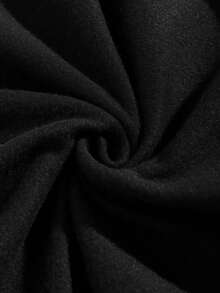 女士连帽上衣带口袋和抽绳长裤两件套，舒适家居服套装，秋冬款 - 黑色 - 查看 11