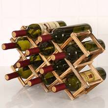 Stackable Wine Cellar Racks Natural Wine Rack Storage Shelf For Kitchen Cabinets - 6 Bottles - View 1
