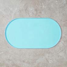 1 件猫喂食垫，防滑、防水、防溢出设计，椭圆形宠物食品垫，带有凸起的边缘和喂食孔 - 耐用易清洁的表面，适用于干湿食物，防刮垫，适用于猫/狗碗、多宠物家庭、狗主人 - 彩色 - 查看 11