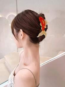 1 Stück Haarspange für Frauen mit Koi Fisch Motiv aus Azetat, minimalistisches kleines Fisch Design, süße und stilvolle Haaraccessoire, Herbst Haarklammer, Modische Haarklammer, elegante Haarklammer für Frauen, Winterhaaraccessoires für Urlaubsoutfits - Verschiedenfarbig - Übersicht 3