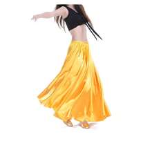 Fashion Dance Maxi Skirt, Women's Satin Double Slit Flared Skirt, Suitable For Belly Dance, Flamenco, Rock - Multicolor - View 19