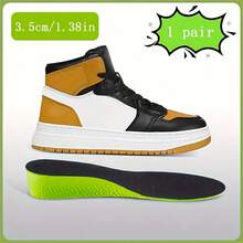 2pcs/Pair Adjustable Height Increase Insoles, Deodorizing Moxibustion Insoles, Super Soft Shock Absorbing Breathable Insoles, Suitable For Sports And Fitness, Trimable Size