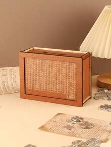 1000/2000/3000/5000/10000 Euro, 1000/2000/3000/5000/10000 USD, Salvadanaio in legno con obiettivo di risparmio e numeri, Salvadanaio riutilizzabile