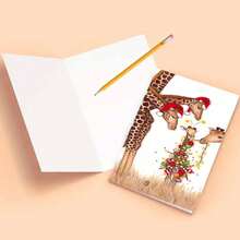 1 pieza Tarjeta de felicitación navideña australiana con sobre, 11cm X 16cm - Diseño encantador de gatos besándose con adornos festivos, ideal para amigos, familiares y amantes de los gatos, tarjeta de celebración navideña conmovedora