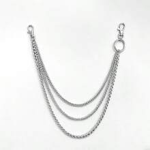 Mehrschichtige Hüftkette aus Metall im Punk-Stil, Jeans-Accessoire für Hip-Hop, multifunktionale Hosen-Kette für Herren und Damen geeignet für den täglichen Gebrauch und modisches Kombinieren