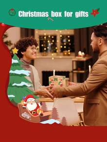 24pcs Christmas Advent Calendar Box, Santa Claus Snowman Candy Box Advent Calendar Gift Set, Perfect For Family Holiday Decoration - Multicolor - View 5