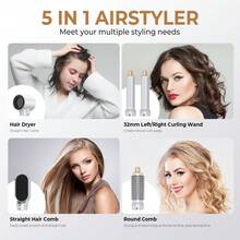 5-In-1 Hot Air Brush: The Ultimate All-In-One Styling Tool With Detachable Attachments. - UK Plug(220-240V) - View 10