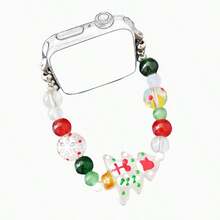 1 件圣诞装饰表带兼容 表带 38/40/41/42/44/45/46/49 毫米，姜饼人和圣诞树手链适合 Ultra 2 系列 1-9 和 SE， 替换表带 - 彩色 - 查看 11