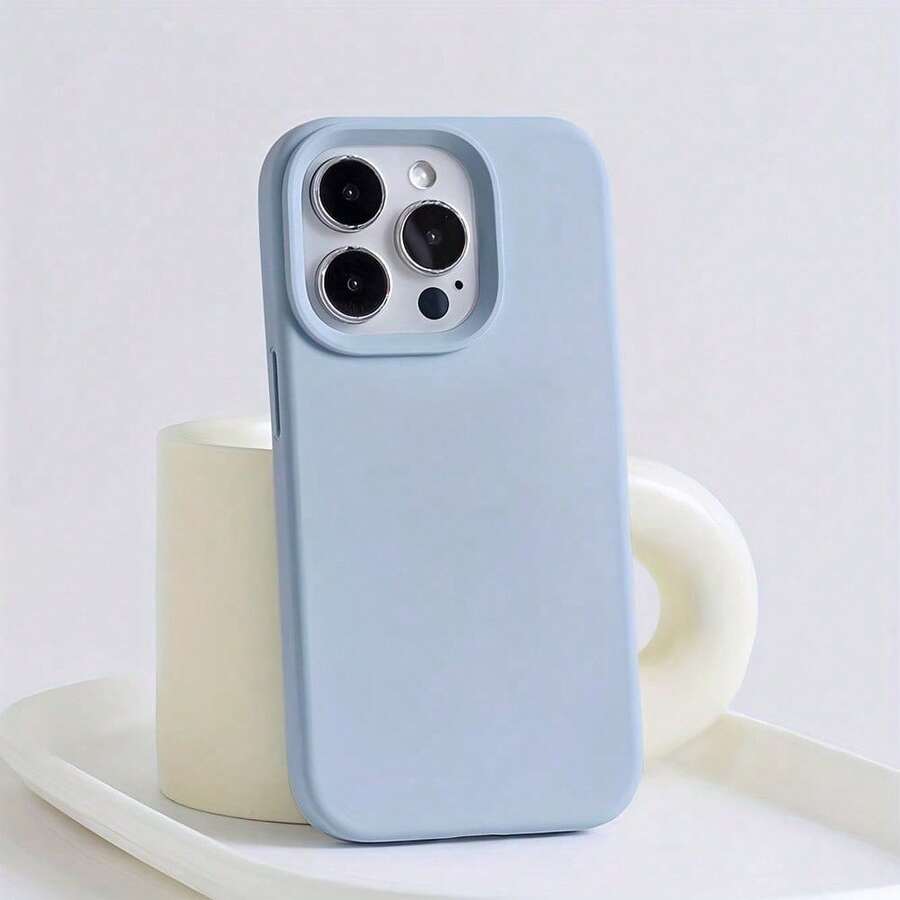 Large Hole Skin Like Liquid TPU Soft Phone Case, Resistant To Dirt And Stains, Suitable For IPhone 11, 12, 13, 14, 15, 16 Plus Pro Promax/DKFGFYT - 淺藍色 - 查看 1